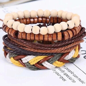 BRACELET NEW WOMEN ROPE BEADED BOHO OBX ONE SIZE